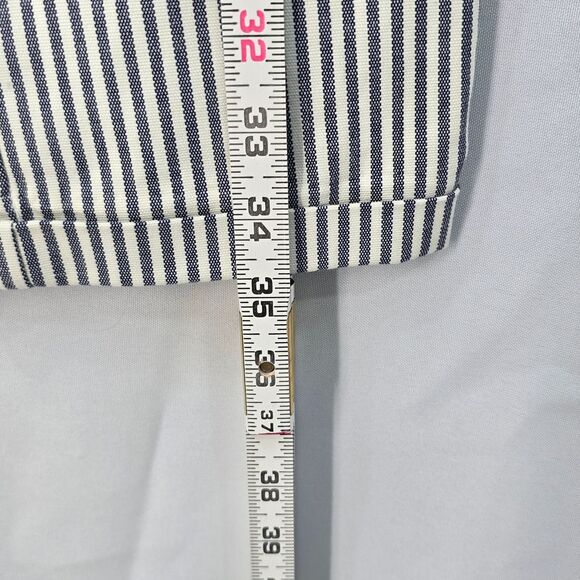 Banana Republic Avery Striped Cropped Pants Casual Career Woman Size 2 Stretchy‎ - Picture 6 of 9